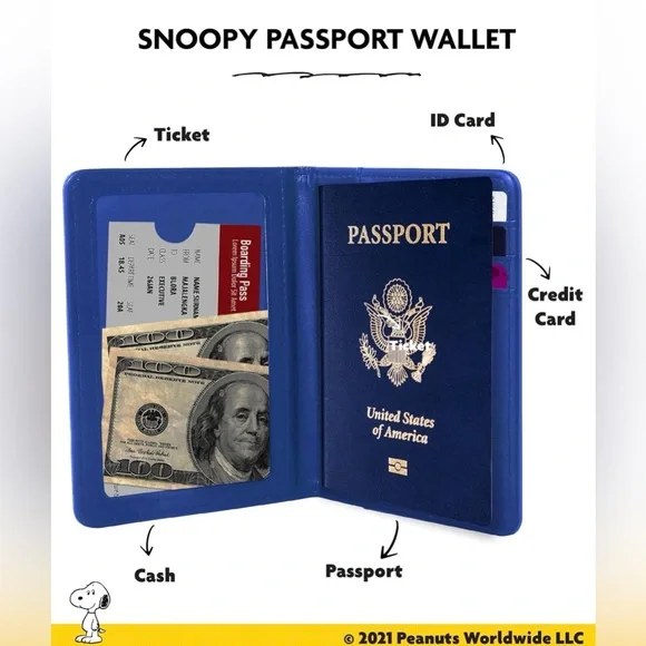 Peanuts Snoopy Passport Cover - Picture 2 of 12
